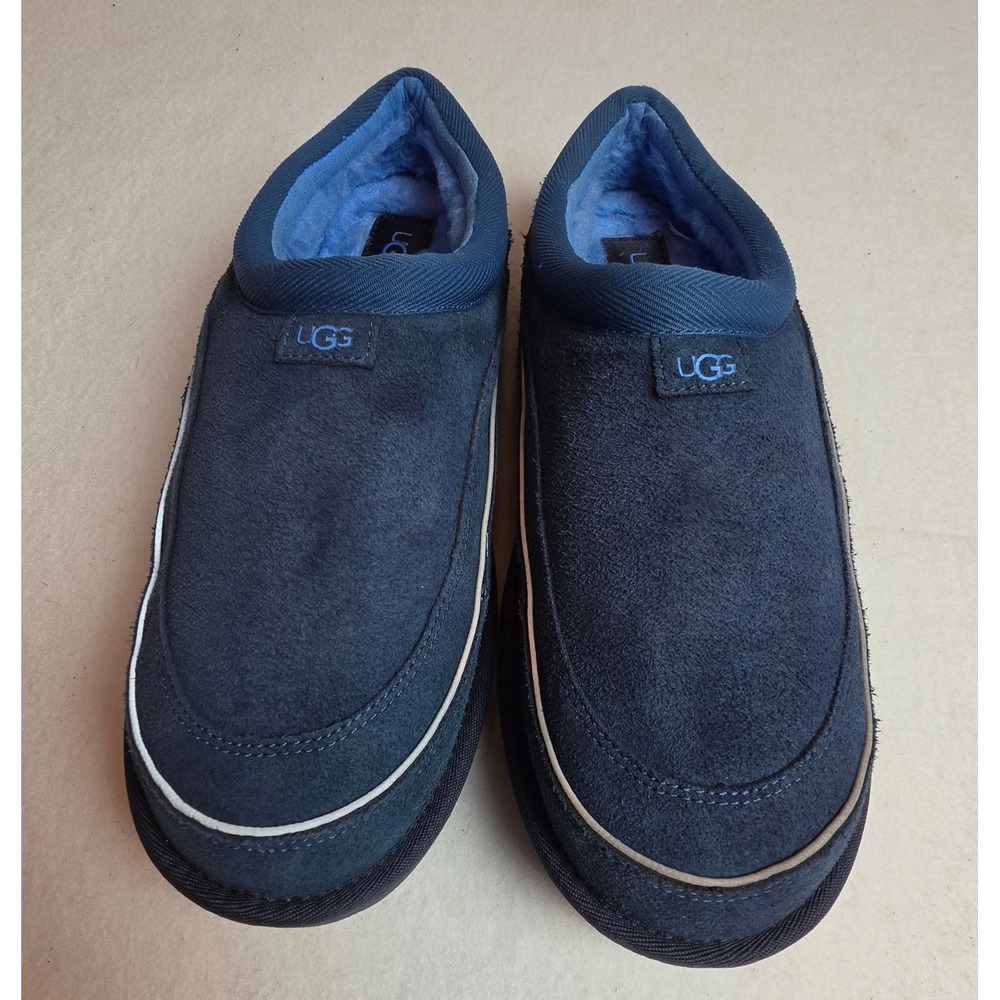 UGG Tasman LTA Navy Blue Suede Slippers Mens 10 Slip On Shoes 1136744